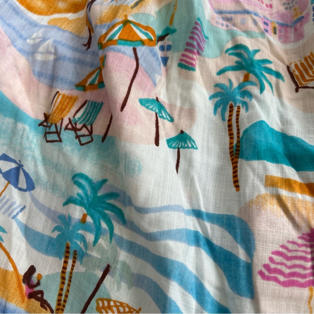 NWT Women’s Beach Print Maxi Dress in Pastel Multi - Picture 8 of 12